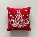White plush christmas cartoon embroidered pillow covers living room by Decorbites