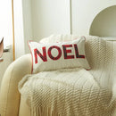 Festive cartoon letter embroidered pillow cover living room decor by Decorbites