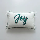 Festive cartoon letter embroidered pillow cover living room decor by Decorbites