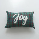 Festive cartoon letter embroidered pillow cover living room decor by Decorbites