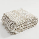 GobekUsa Christmas Chunky Knit Blanket - Cozy Microfiber with Tufted Knitted Design and Fringes