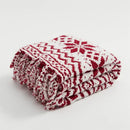 GobekUsa Christmas Chunky Knit Blanket - Cozy Microfiber with Tufted Knitted Design and Fringes