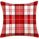 Red plaid christmas cotton linen pillowcases living room deer decor by Decorbites