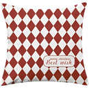 Red plaid christmas cotton linen pillowcases living room deer decor by Decorbites