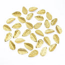 Gold embossed christmas crafts silk leaf living room decor by Decorbites