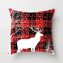 Festive red & white plaid christmas cushion cover living room decor by Decorbites