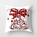 Festive red & white plaid christmas cushion cover living room decor by Decorbites