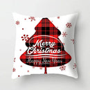 Festive red & white plaid christmas cushion cover living room decor by Decorbites