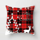 Festive red & white plaid christmas cushion cover living room decor by Decorbites