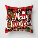 Festive red & white plaid christmas cushion cover living room decor by Decorbites