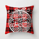 Festive red & white plaid christmas cushion cover living room decor by Decorbites