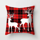 Festive red & white plaid christmas cushion cover living room decor by Decorbites