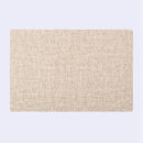 Elegant beige scalloped linen christmas decor placemat dining room by Decorbites