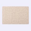 Elegant beige scalloped linen christmas decor placemat dining room by Decorbites