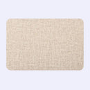 Elegant beige scalloped linen christmas decor placemat dining room by Decorbites
