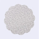 Elegant beige scalloped linen christmas decor placemat dining room by Decorbites