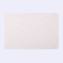 Elegant beige scalloped linen christmas decor placemat dining room by Decorbites