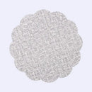 Elegant beige scalloped linen christmas decor placemat dining room by Decorbites
