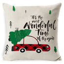 Festive reindeer and gnome christmas pillow cover set living room by Decorbites
