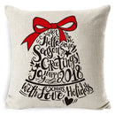 Festive reindeer and gnome christmas pillow cover set living room by Decorbites