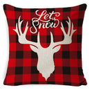 Festive reindeer and gnome christmas pillow cover set living room by Decorbites