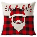 Festive reindeer and gnome christmas pillow cover set living room by Decorbites