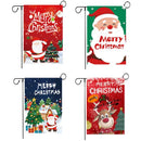 Festive red & green santa garden flags 4 pack outdoor christmas deer by Decorbites