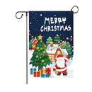 Festive red & green santa garden flags 4 pack outdoor christmas deer by Decorbites