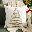 Navy blue christmas elk embroidered cushion cover living room decor by Decorbites
