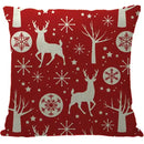 Red and white christmas elk letter pillowcase living room decor by Decorbites
