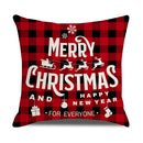 Red and white christmas elk letter pillowcase living room decor by Decorbites