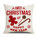 Red and white christmas elk letter pillowcase living room decor by Decorbites