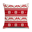 Red and white christmas elk letter pillowcase living room decor by Decorbites