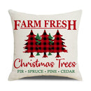 Red and white christmas elk letter pillowcase living room decor by Decorbites