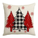 Red and white christmas elk letter pillowcase living room decor by Decorbites