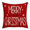 Farmhouse red christmas elk pillowcase living room embroidered decor by Decorbites