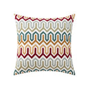 Red snowflake embroidered cushion cover living room velvet pillow by Decorbites