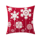 Red snowflake embroidered cushion cover living room velvet pillow by Decorbites