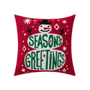 Red snowflake embroidered cushion cover living room velvet pillow by Decorbites