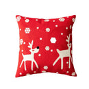 Blue santa sleigh embroidered pillow cover living room decor by Decorbites