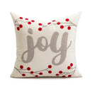 Christmas embroidered red geometric pillow cover living room decor by Decorbites