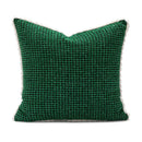 Christmas embroidered red geometric pillow cover living room decor by Decorbites
