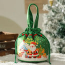 Green santa claus drawstring christmas eve apple bag for bedroom by Decorbites