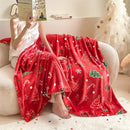 GobekUsa Christmas Flannel Blanket - Soft & Cozy Cartoon Shawl for Home & Office