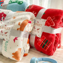 GobekUsa Christmas Flannel Blanket - Soft & Cozy Cartoon Shawl for Home & Office