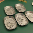 Metallic christmas fruit tray set – dining room holiday plates by Decorbites