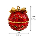Christmas red & gold bow jewelry trinket box bedroom decor by Decorbites