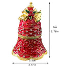Christmas red & gold bow jewelry trinket box bedroom decor by Decorbites