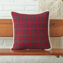 Green & white letter embroidery plaid cushion set living room decor by Decorbites