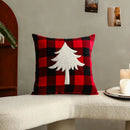 Green & white letter embroidery plaid cushion set living room decor by Decorbites